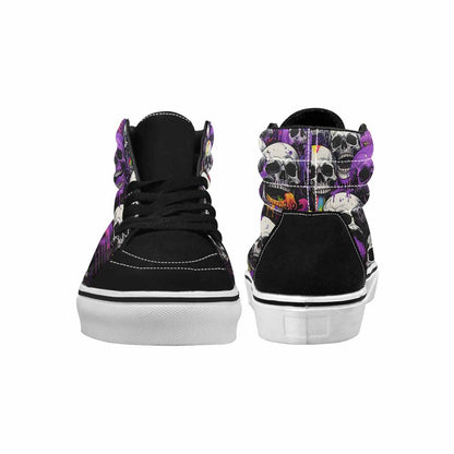 MEN'S Rainbow From Skull S High Top Canvas Melting Art Sneakers