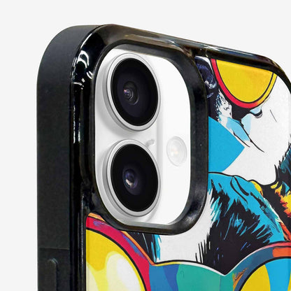 iPhone 16 Case — French Bulldog Pop Art Pattern, Custom Designed Case Cover