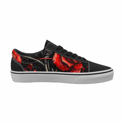 WOMEN'S Barbed Wire Coil Lace-Up Canvas Wallpaper Art Custom Sneakers