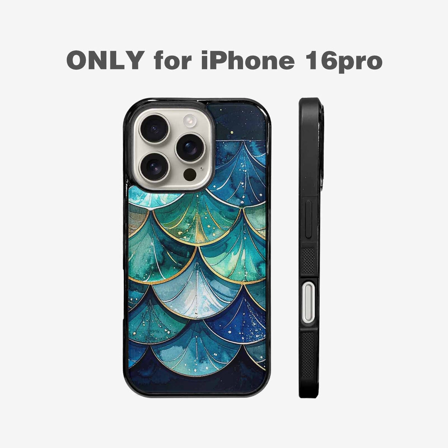 iPhone 16 Pro Case — Mermaid Scale, Custom Print Case Cover