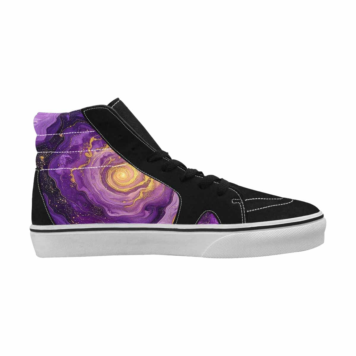 MEN'S Starry Night Nebula Brushstroke High Top Canvas Dreamcore Custom Sneakers