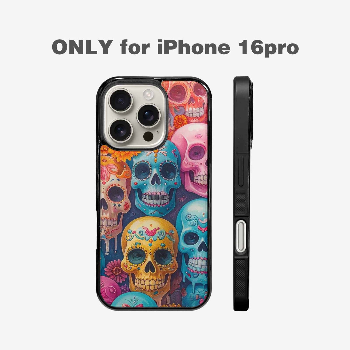 iPhone 16 Pro Case — Sugar Skullsmelting Sugar Skulls, Unique Phone Case Design