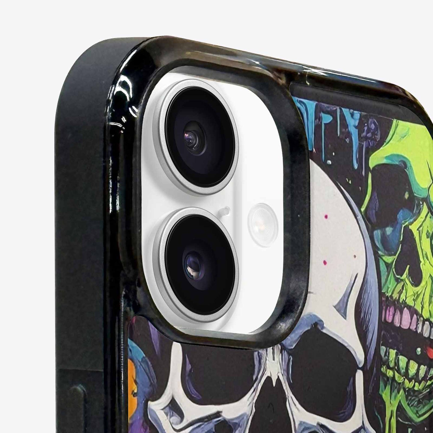 iPhone 16 Plus Case — Vibrant Camo 1000\'s Of Skeletons Neon, Custom Art Phone Cover