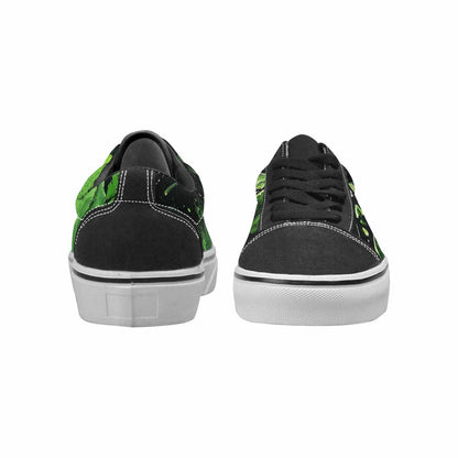 WOMEN'S Reptile Scale Lace-Up Canvas Wallpaper Art Sneakers