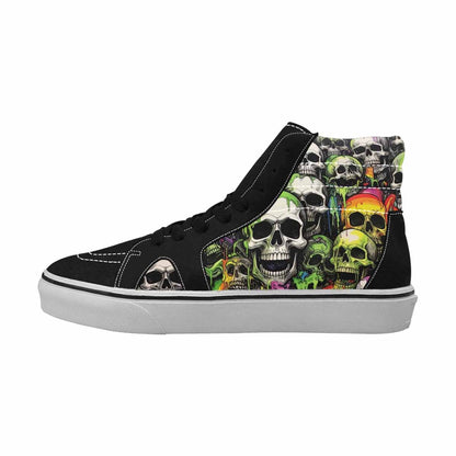 MEN'S Rainbow From Skull S High Top Canvas Melting Art Custom Sneakers