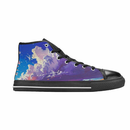 WOMEN'S Surrealist Desert Dreamscape High Top Canvas Cottagecore Custom Shoes