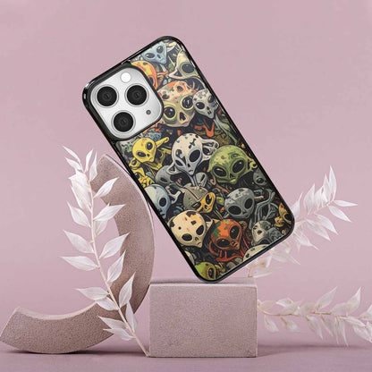 iPhone 15 Pro Max Case — Aliens Camo Aliens Pattern Hundreds Of, Original Design Phone Case