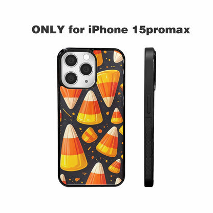 iPhone 15 Pro Max Case — Halloween Candy Corn, Custom Art Phone Cover