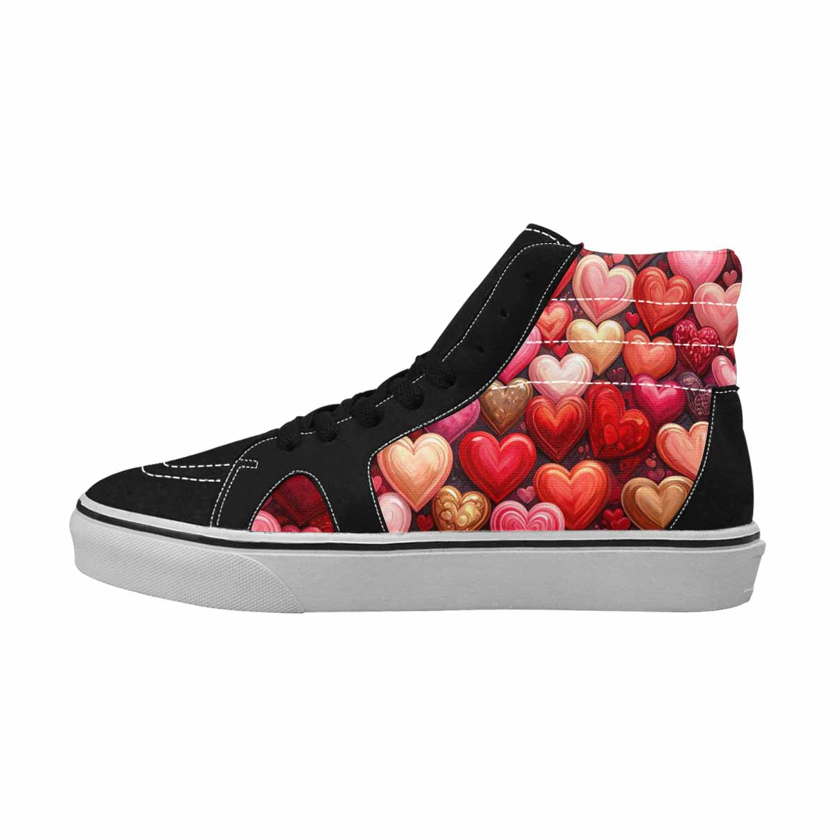 MEN'S No Words Or High Top Canvas Vibrant Chaos Custom Sneakers