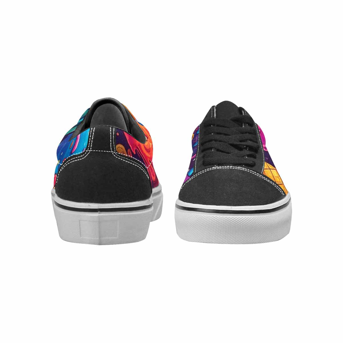 WOMEN'S Melting Ice Cream Monster Lace-Up Canvas Y2K Custom Shoes
