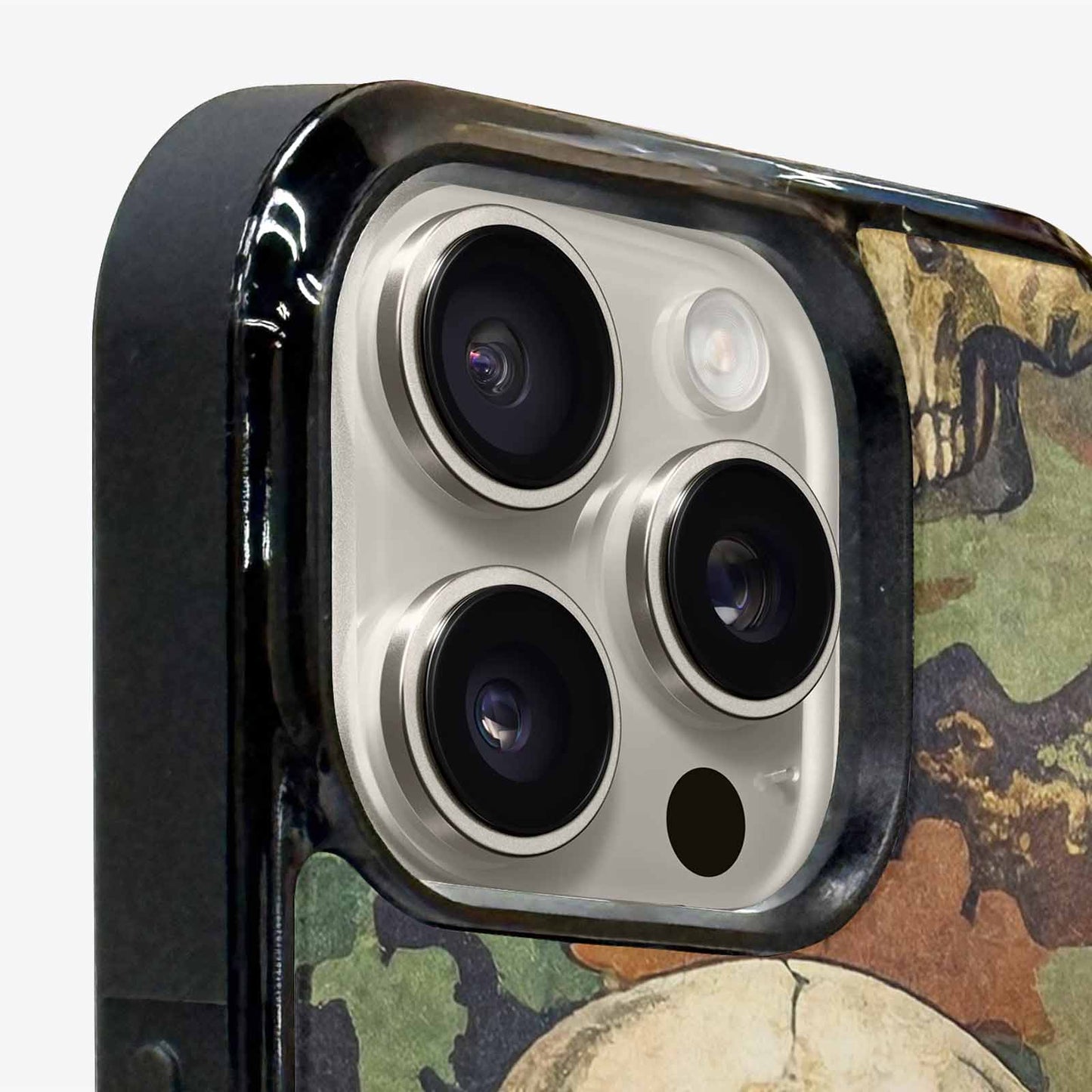 iPhone 16 Pro Max Case — Military Camo Skull, Custom Designed Case Cover
