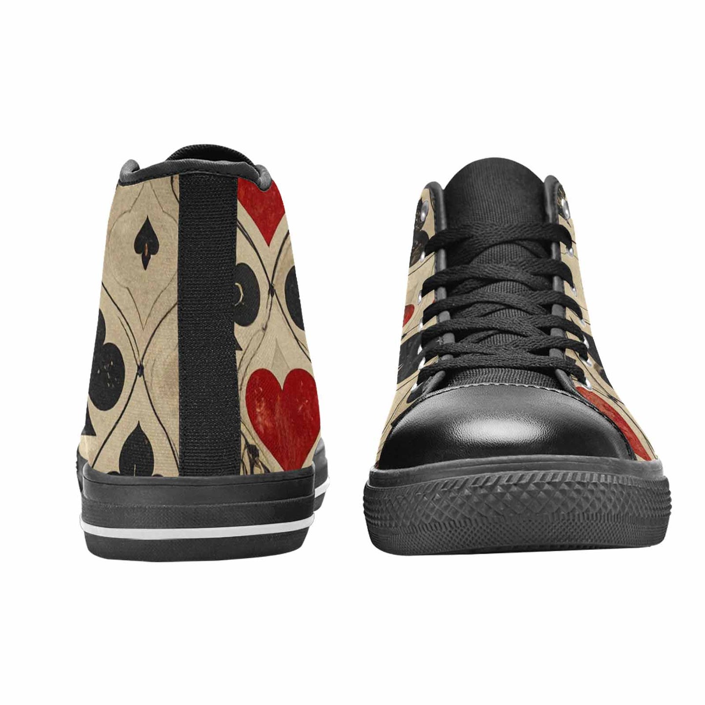 MEN'S Playing Card Suit High Top Canvas Dark Academia Shoes