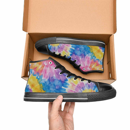 MEN'S Tie Dye Swirl High Top Canvas Aesthetic Sneakers