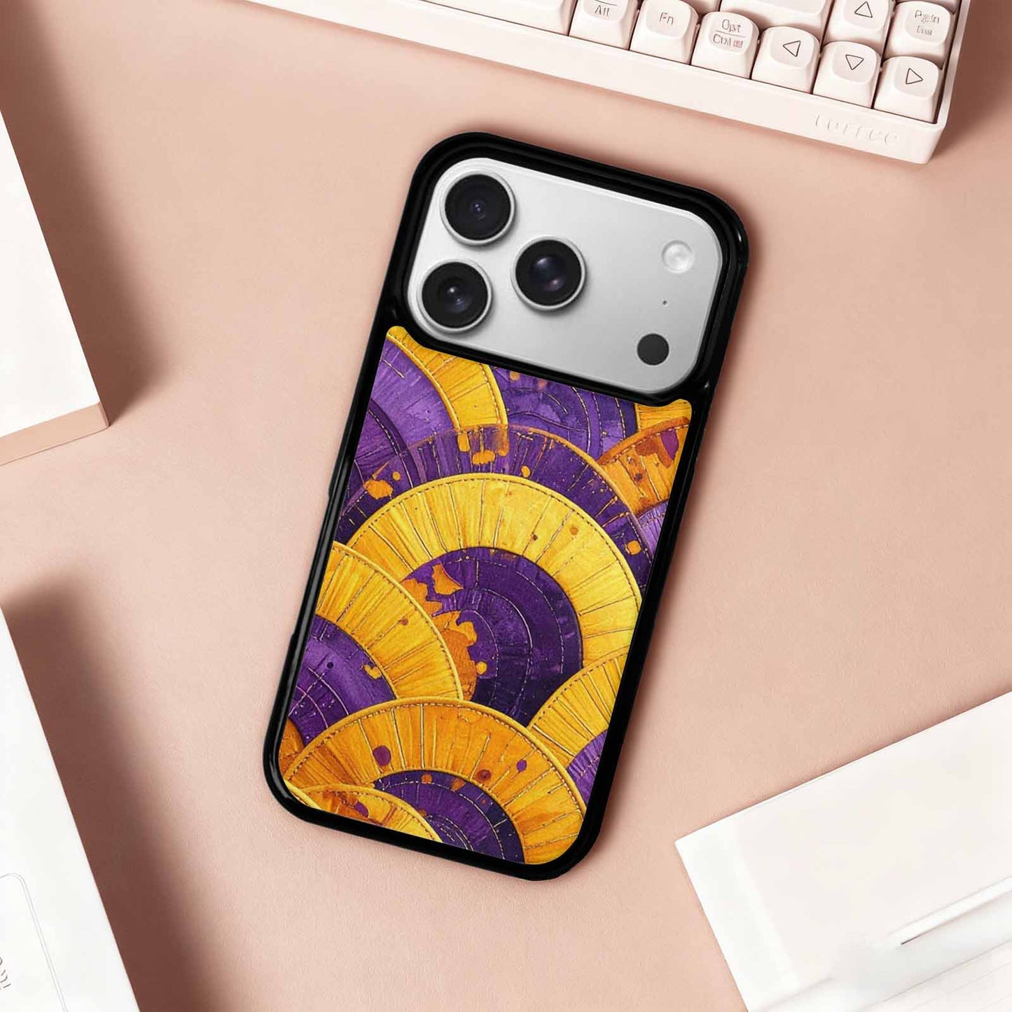 iPhone 17 Pro Case — Vivid Camo Intersex Pride Camo, Personalized Phone Case