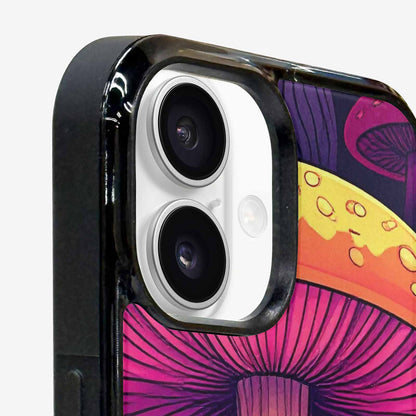 iPhone 16 Case — Psychedelic Mushroom Cartoon Pattern, Personalized Phone Case