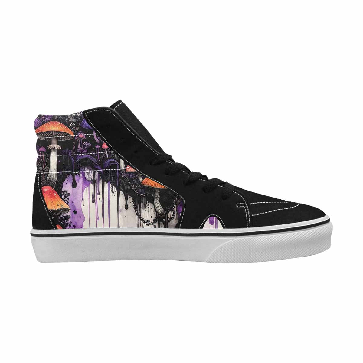 MEN'S Rainbow Drip Mushrooms High Top Canvas Dreamcore Custom Shoes