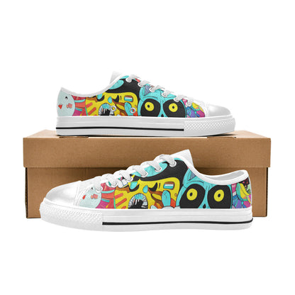 WOMEN'S Crazy Illustrations 2 Canvas Aesthetic Custom Sneakers