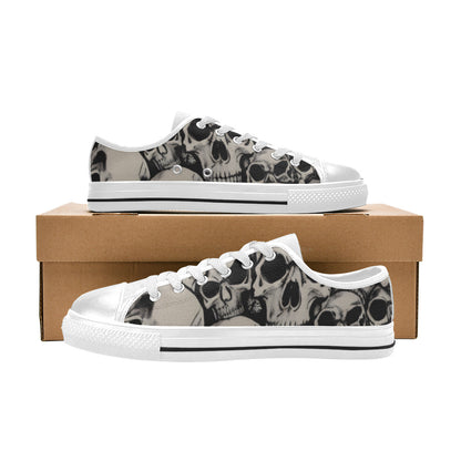 MEN'S Cc Retro Skulls Art Canvas Dark Academia Custom Shoes