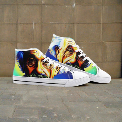 Cherry Blossom Pink Cream Custom Bold Art - Freaky Shoes | Custom Art Sneakers