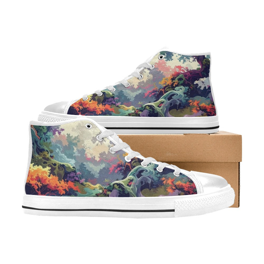 Camo Design 1 Women's High Top Canvas Shoes