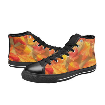 WOMEN'S Autumn Leaves 537832 High Top Canvas Cottagecore Custom Sneakers