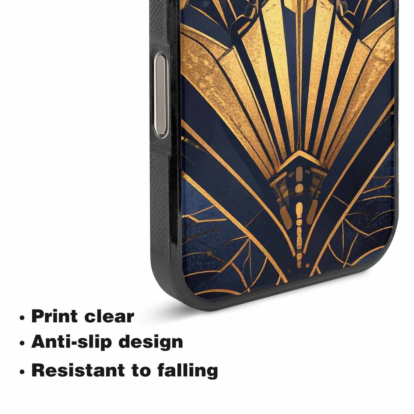 iPhone 16 Pro Case — Art Deco Illustration Pattern, Customized Protective Case