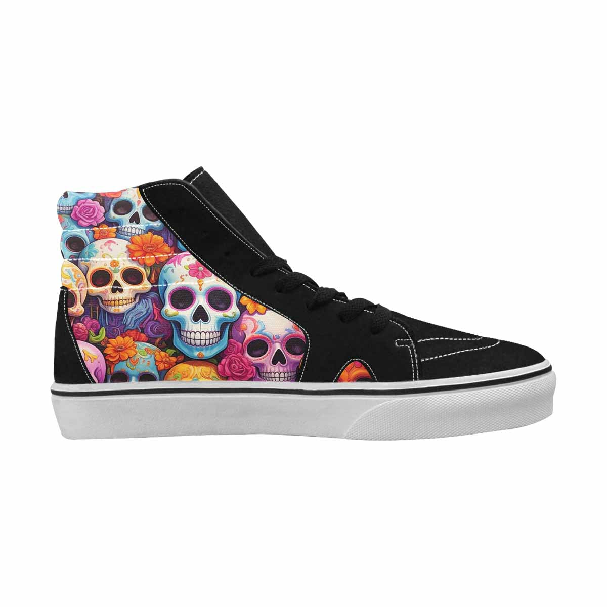 MEN'S Sugar Skulls Melting Sugar High Top Canvas Surreal Custom Shoes