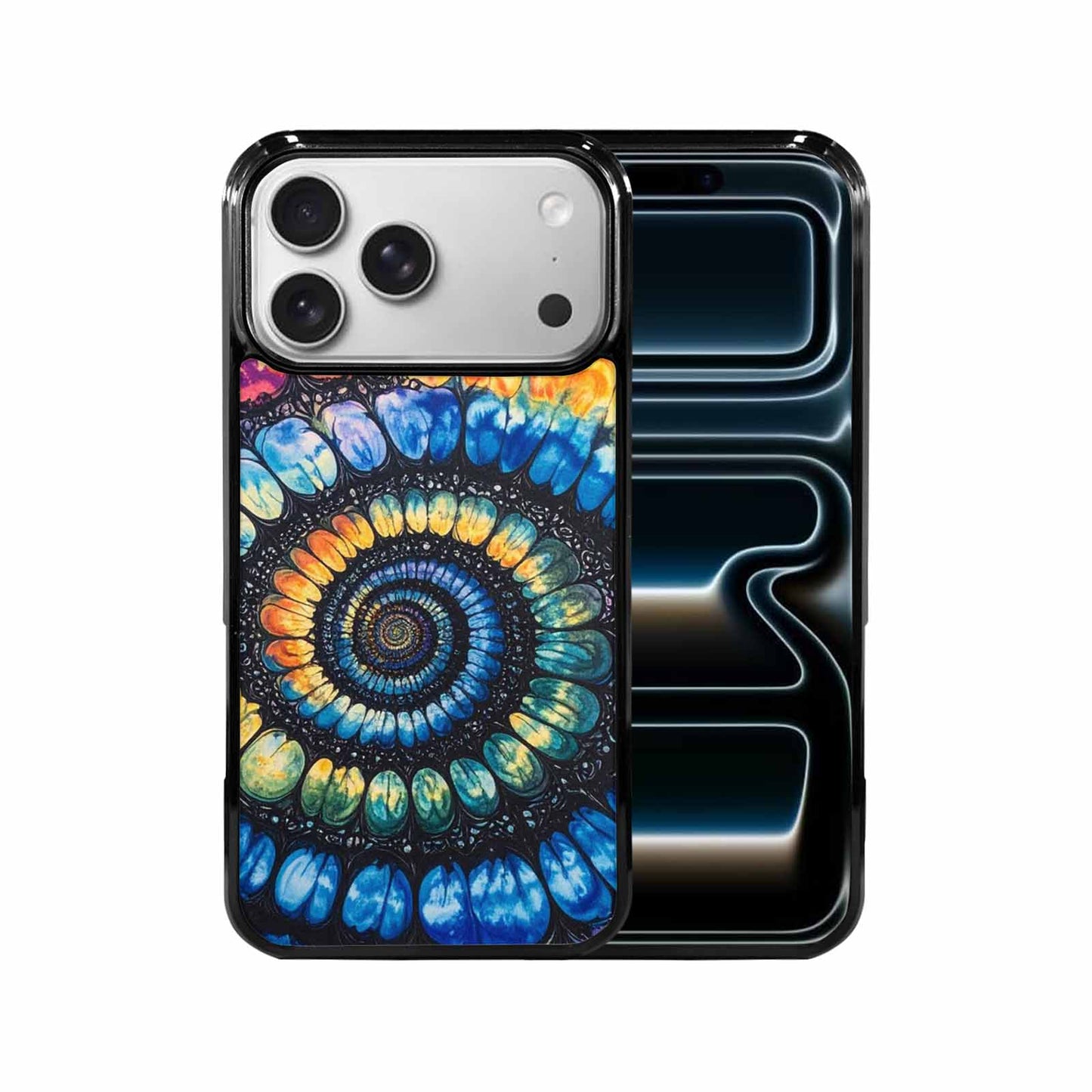 iPhone 17 Pro Max Case — Tie Dye Swirls (black Tie Dye, Unique Phone Case Design