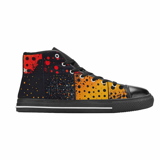 MEN'S Comic Book Halftone High Top Canvas Surreal Shoes