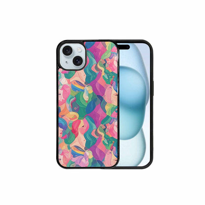 iPhone 15 Plus Case — Polysexual Flag Color Theme Small Rainbow, Custom Print Case Cover
