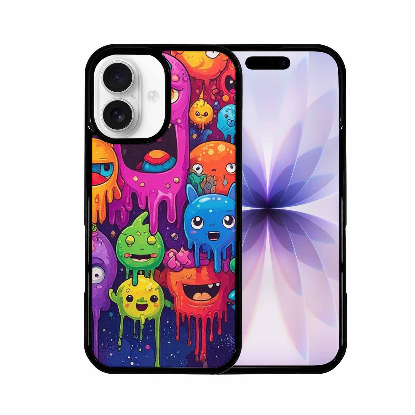 iPhone 17 Case — Melting Cartoon Character Pattern Cartoon Cute, Custom Print Case Cover