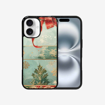 iPhone 16 Case — Christmas Wrapping Paper Pattern Art Wallpaper, Customized Protective Case