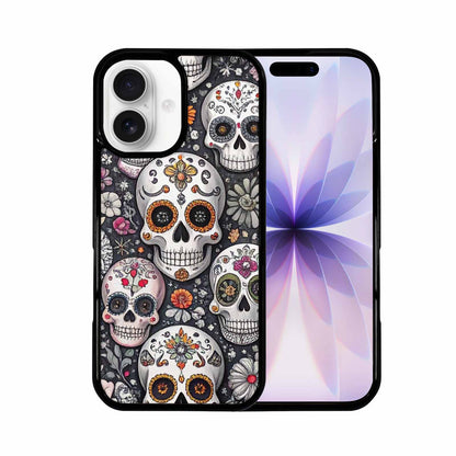 iPhone 17 Case — Greyscale Black And White Gothic Skulls, Customized Protective Case