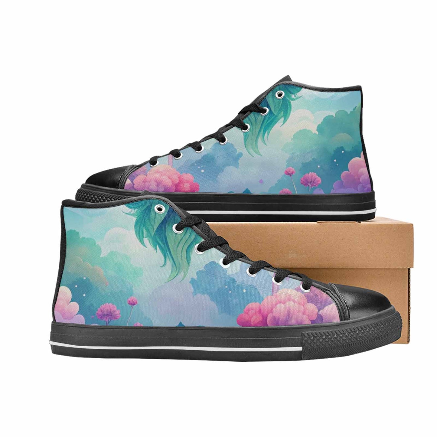 MEN'S Surrealist Dreamscape High Top Canvas Dreamcore Custom Shoes