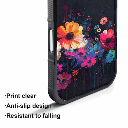 iPhone 17 Pro Max Case — Shadowy Glitch Floral Pattern Floral, Custom Made Phone Cover