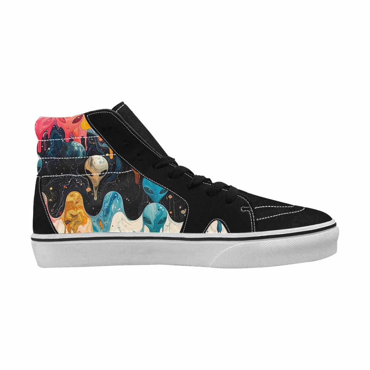 MEN'S Aliens  Marble Aliens High Top Canvas Dreamlike Shoes