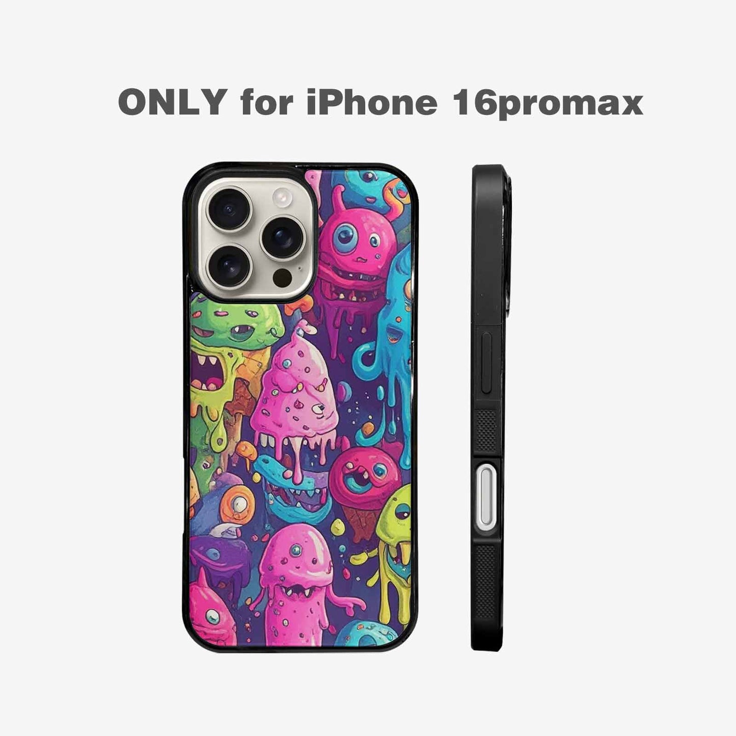 iPhone 16 Pro Max Case — Melting Ice Cream Monster Charac, Custom Designed Case Cover