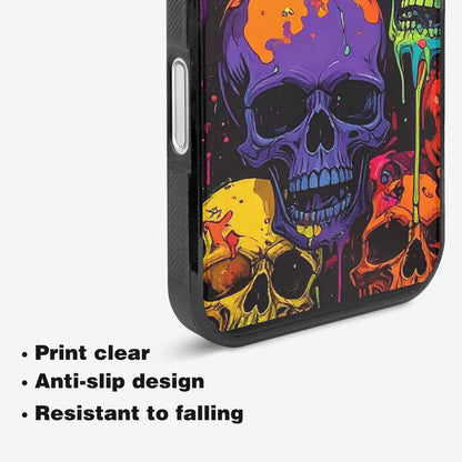 iPhone 16 Plus Case — Vibrant Camo 1000\'s Of Skeletons Neon, Custom Phone Case