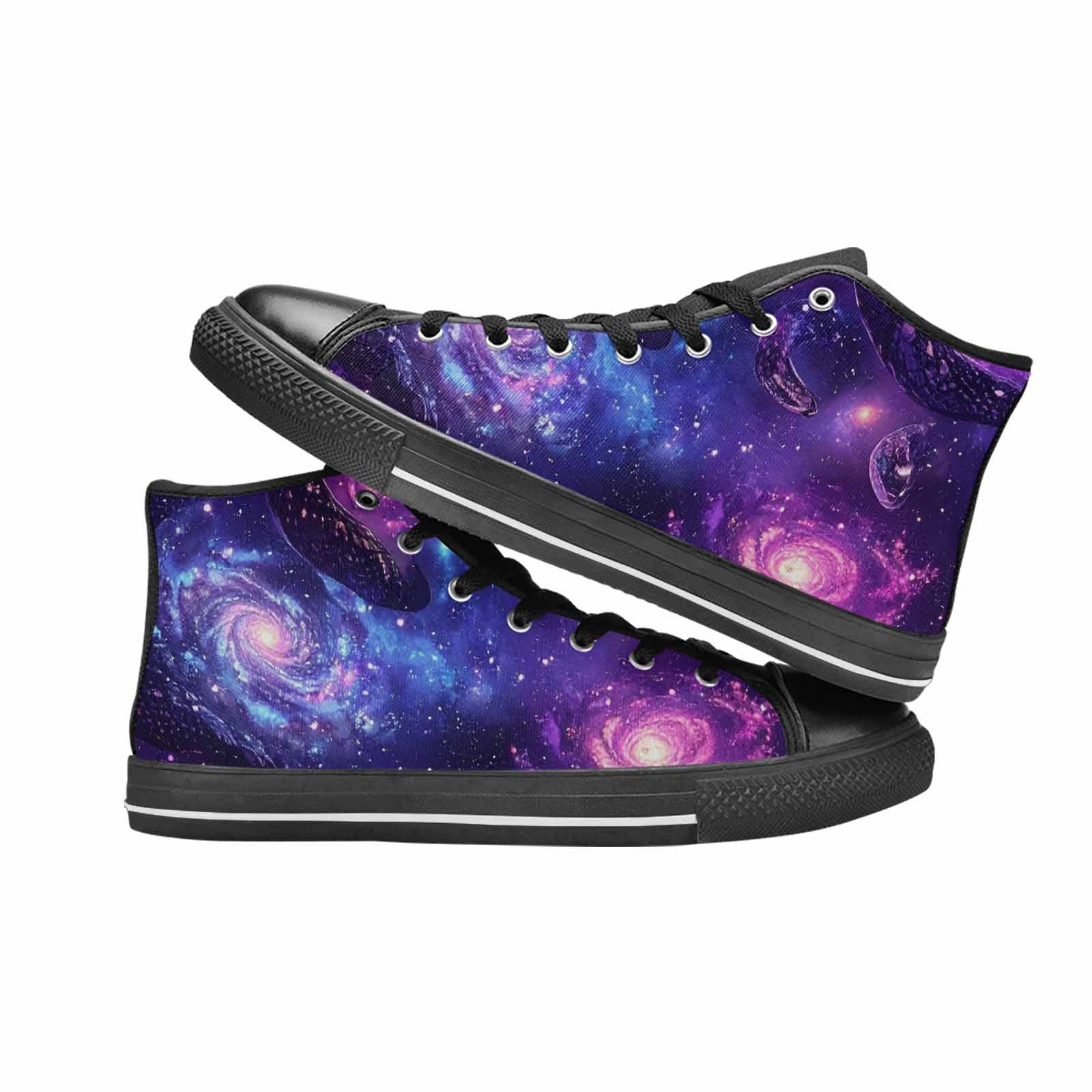 MEN'S Galaxy Snake Print High Top Canvas Vivid Shoes