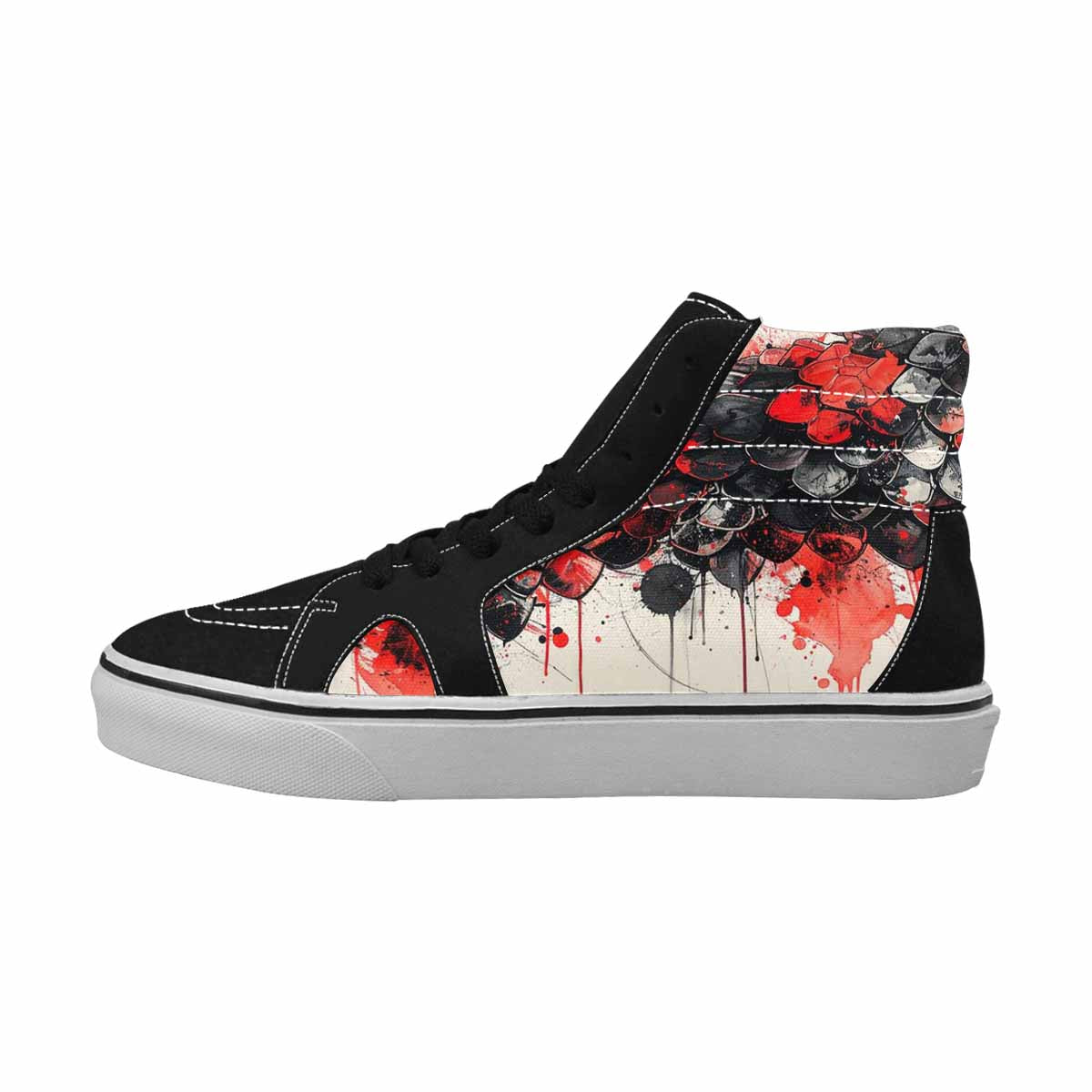 MEN'S Reptile Scale High Top Canvas Vivid Custom Sneakers