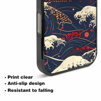 iPhone 16 Pro Case — Samurai Art Repeat Pattern, Custom Art Phone Cover