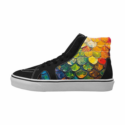 MEN'S Reptile Scale High Top Canvas Grunge Shoes
