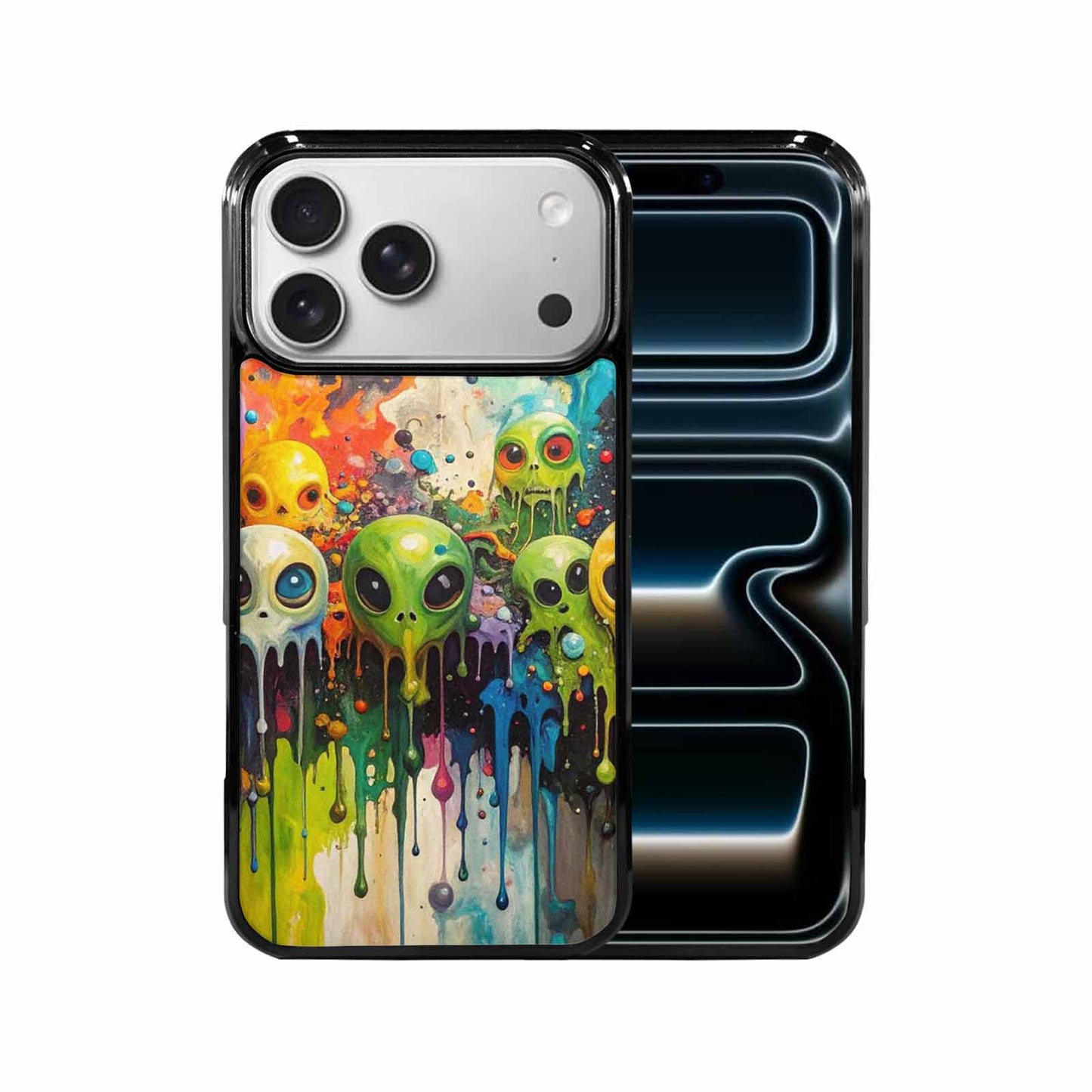 iPhone 17 Pro Max Case — Aliens Camomelting Aliens Patt Alien Scifi, Custom Phone Case