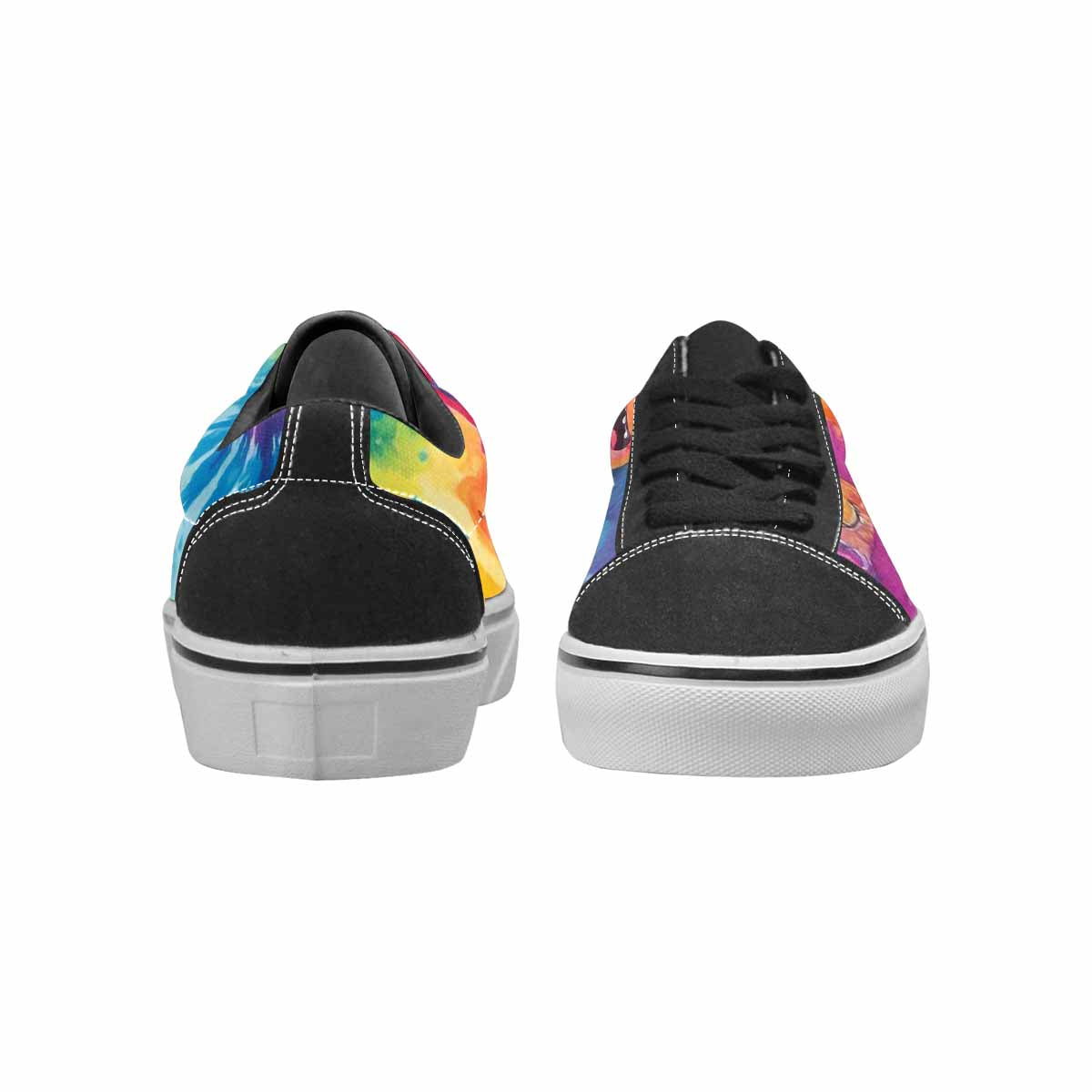 WOMEN'S Smiley Facessmiley Faces  Lace-Up Canvas Cottagecore Sneakers