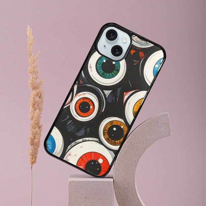 iPhone 15 Plus Case — Googly Cartoon Eyeballs, Custom Art Phone Cover
