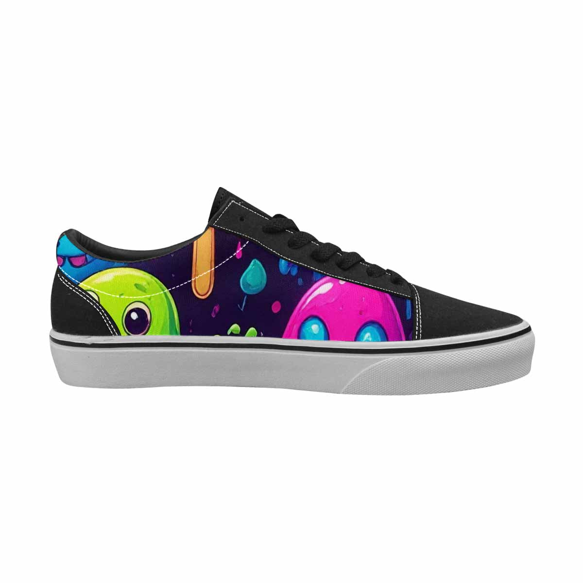 WOMEN'S Ice Cream Monsters  Lace-Up Canvas Cottagecore Custom Sneakers