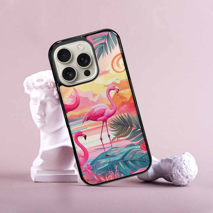 iPhone 16 Pro Case — Flamingo Tropical Flamingo Tropical Pattern Hundreds, Unique Phone Case Design