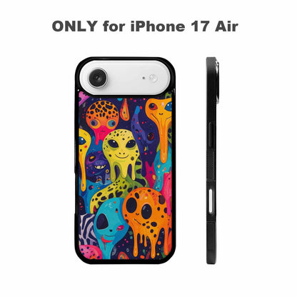 iPhone 17 Air Case — Melting Aliens Pattern Hundreds Of Alien, Custom Printed Phone Case