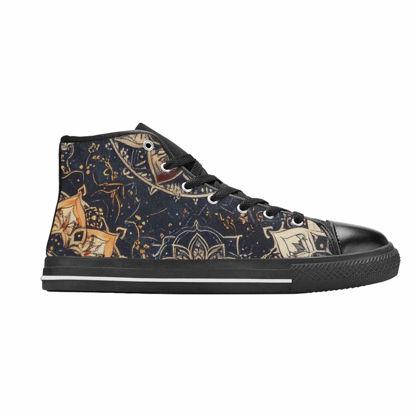 WOMEN'S Mandala High Top Canvas Grunge Sneakers