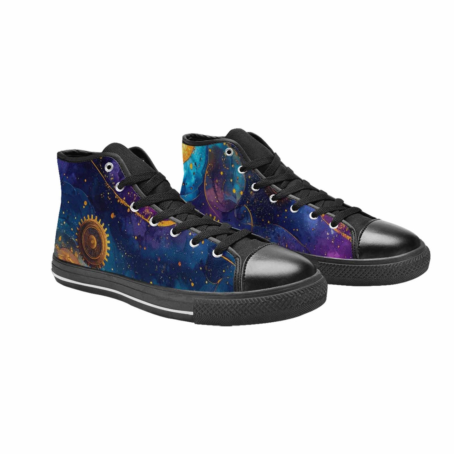 MEN'S Steampunk Galaxy High Top Canvas Surreal Custom Shoes